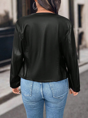 Casaco Plus Size Feminino Liso