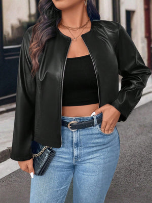 Casaco Plus Size Feminino Liso