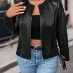 Casaco Plus Size Feminino Liso