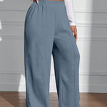 Calça Wide Leg Feminina Plus Size Lisa Soltinha