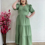 Vestido Plus Size Longo Liso - Entrega Rápida