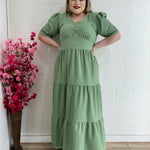 Vestido Plus Size Longo Liso - Entrega Rápida