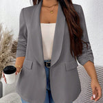 Blazer Feminino Plus Size Meia Manga
