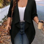 Cardigan Leve Feminino Plus Size Assimétrico