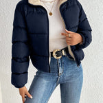 Jaqueta Puffer Feminina de Inverno Peluciada