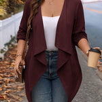Cardigan Leve Feminino Plus Size Assimétrico