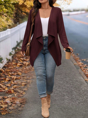 Cardigan Leve Feminino Plus Size Assimétrico