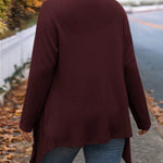 Cardigan Leve Feminino Plus Size Assimétrico