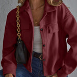 Casaco Lã Batida Feminino Curto