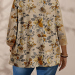 Casaco Feminino Plus Size Leve Meia Manga Retrô