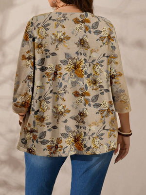 Casaco Feminino Plus Size Leve Meia Manga Retrô