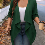 Cardigan Leve Feminino Plus Size Assimétrico