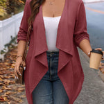 Cardigan Leve Feminino Plus Size Assimétrico