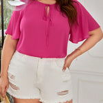 Blusa Plus Size Feminina Manga Raglan Elegante