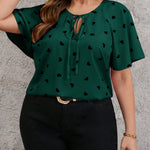 Blusa Plus Size Feminina Soltinha Estampa Coração