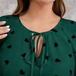Blusa Plus Size Feminina Soltinha Estampa Coração