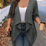 Cardigan Leve Feminino Plus Size Assimétrico