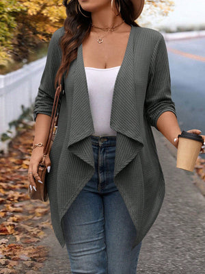 Cardigan Leve Feminino Plus Size Assimétrico