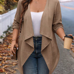 Cardigan Leve Feminino Plus Size Assimétrico