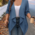 Cardigan Leve Feminino Plus Size Assimétrico