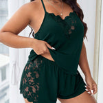 Pijama Feminino Plus Size Sensual Curto de Renda