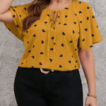 Blusa Plus Size Feminina Soltinha Estampa Coração