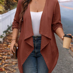 Cardigan Leve Feminino Plus Size Assimétrico