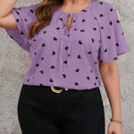 Blusa Plus Size Feminina Soltinha Estampa Coração