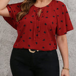 Blusa Plus Size Feminina Soltinha Estampa Coração