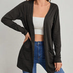 Casaco Cardigan Feminino Manga Longa com Bolso