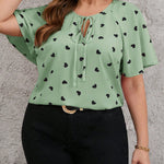 Blusa Plus Size Feminina Soltinha Estampa Coração