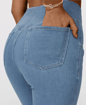 Calça Jeans de Cintura Alta Femme