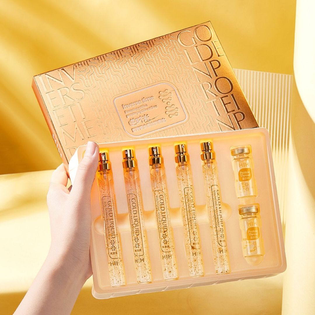 Kit Antirrugas com Fios de Seda e Sérum de Ouro 24k – Soft Skin