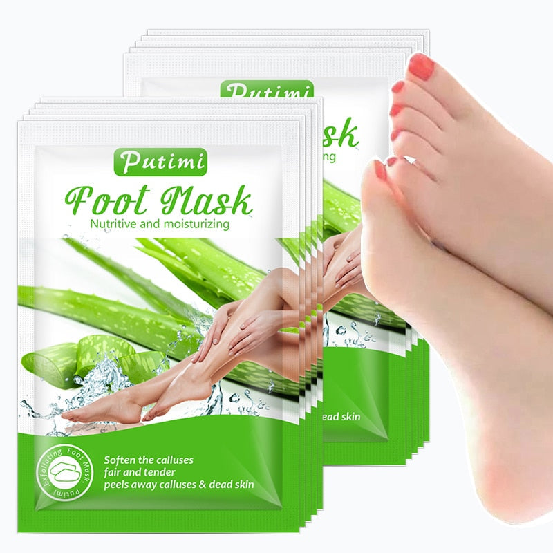Kit 6 Pares de Meia Esfoliante Para Pés - Máscara Peeling Esfoliante Para Pés