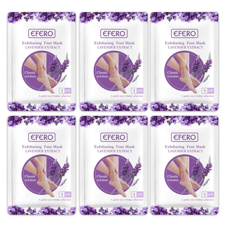 Kit 6 Pares de Meia Esfoliante Para Pés - Máscara Peeling Esfoliante Para Pés